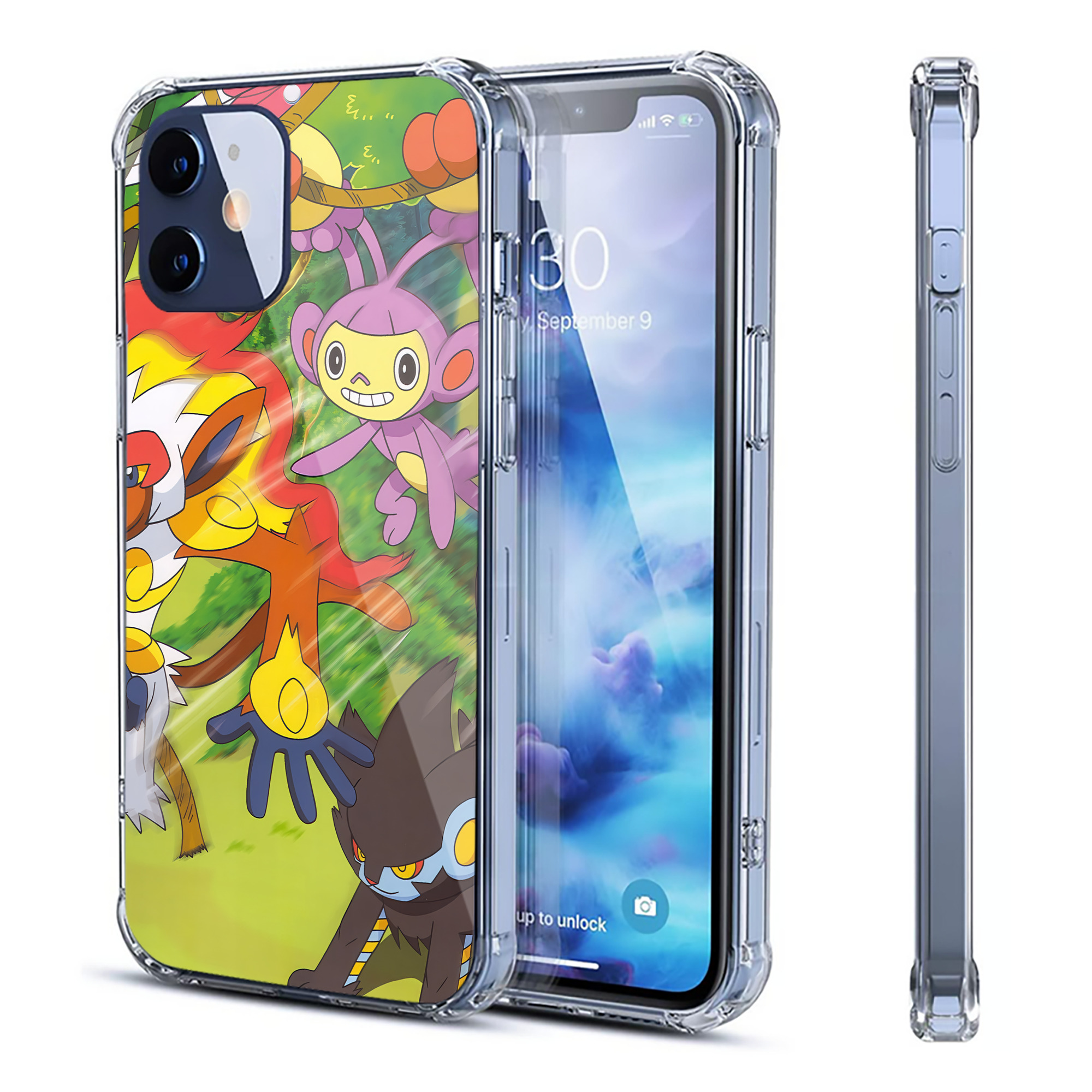 （画像用） ポケットモンスター Pokémon 【iPhone 12シリーズ対応】透明スマホケース（クリアソフトケース）